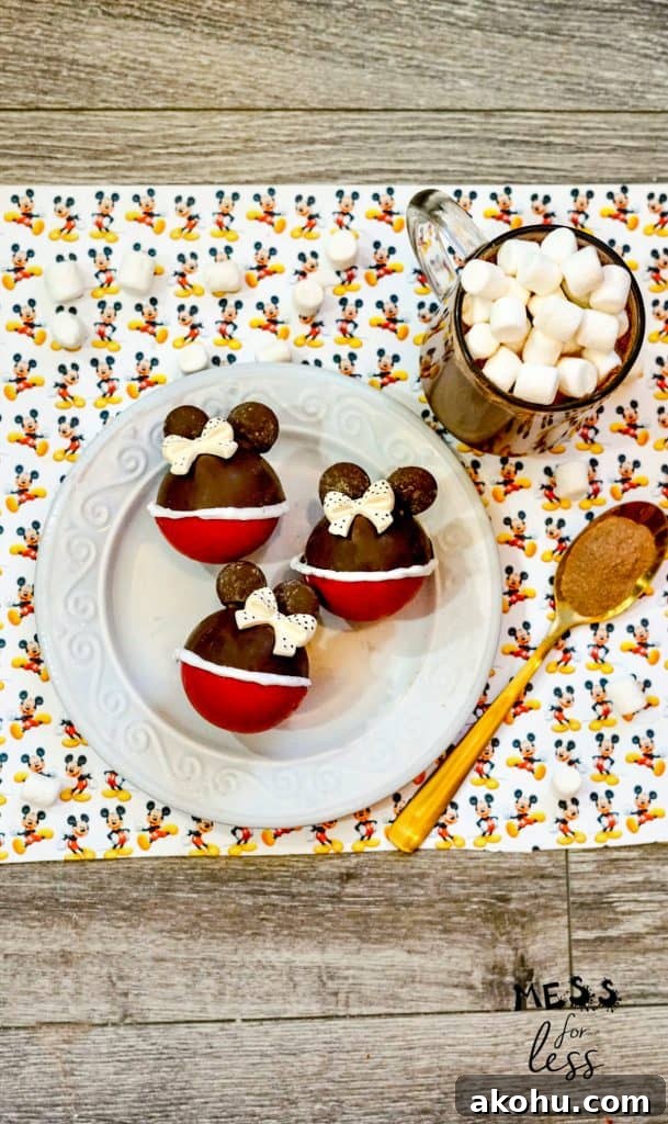 minnie hot chocolate bombs