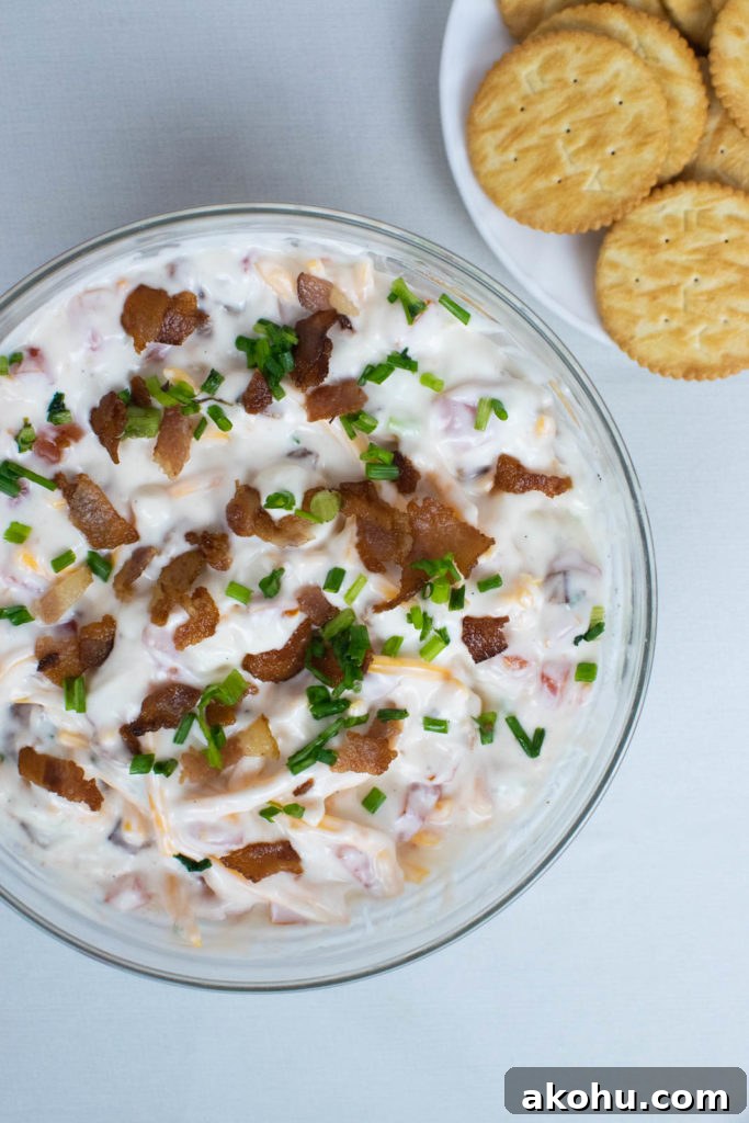 Serve the dip with crackers