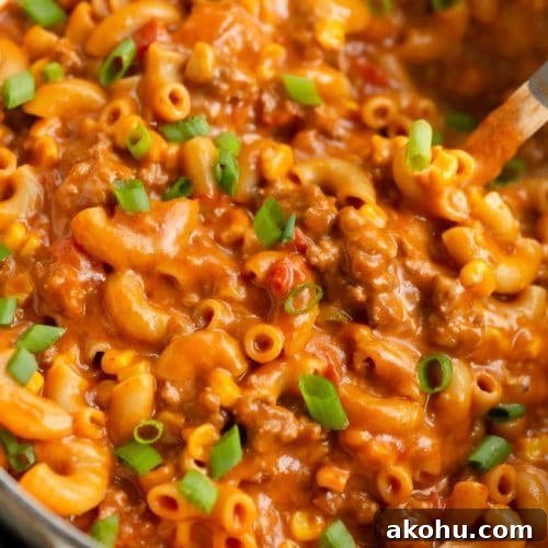 One Pot Taco Macaroni and Cheese