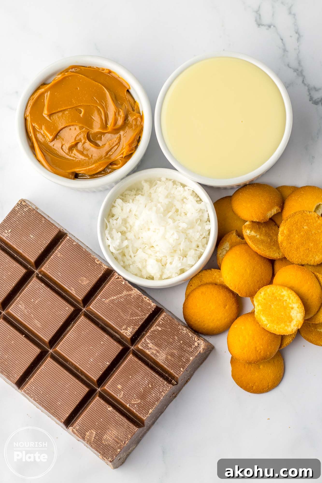 Ingredients needed to make Samoas Truffles
