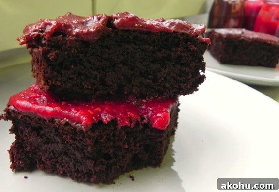 Low Fat Chocolate Cake with Sugar Free Raspberry Glaze