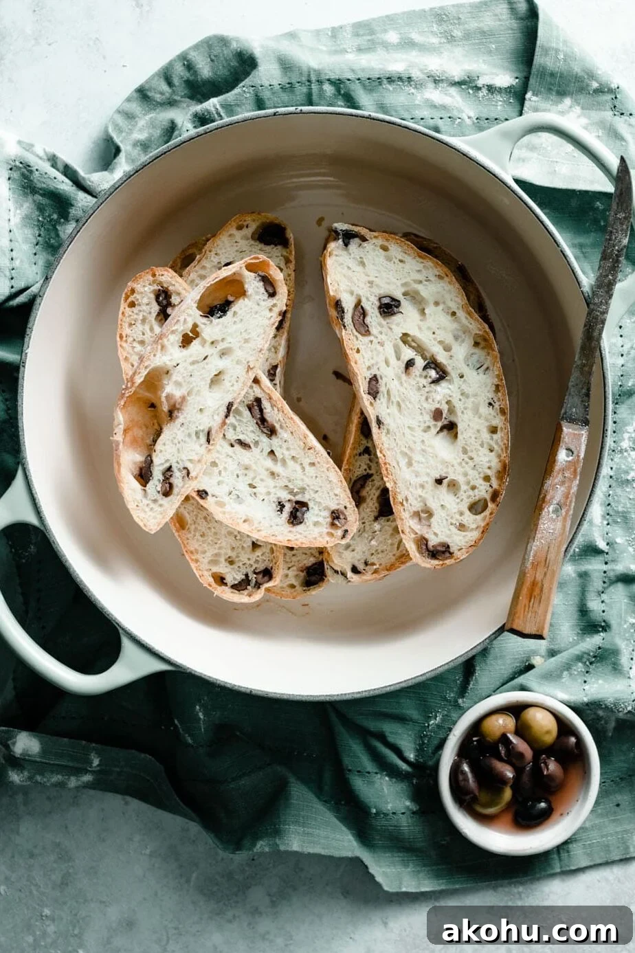 No-Knead Olive and Herb Artisan Bread Recipe 3 Dutch Oven olive bread recipe.