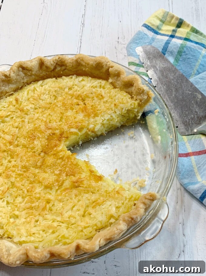Coconut Custard Pie.
