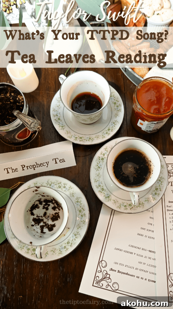 Title image for reading tea leaves for the tortured poets department party