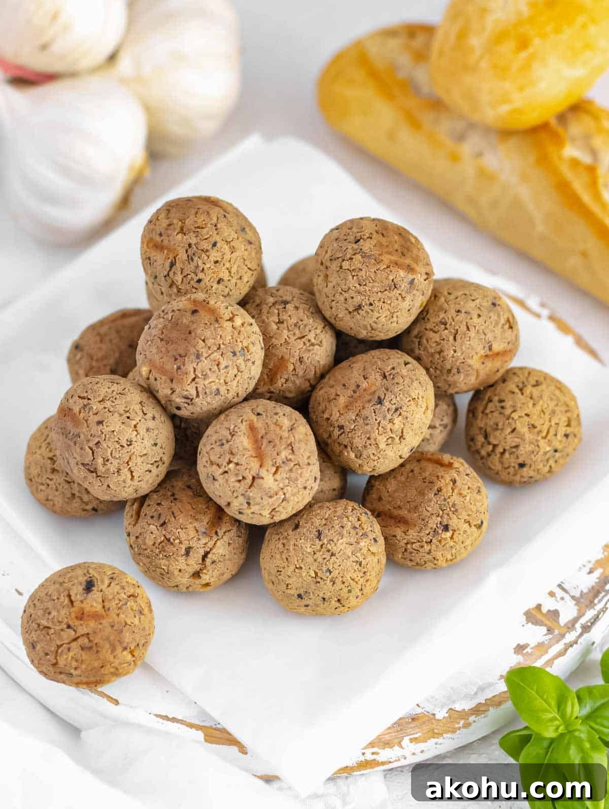 Tofu meatballs recipe.