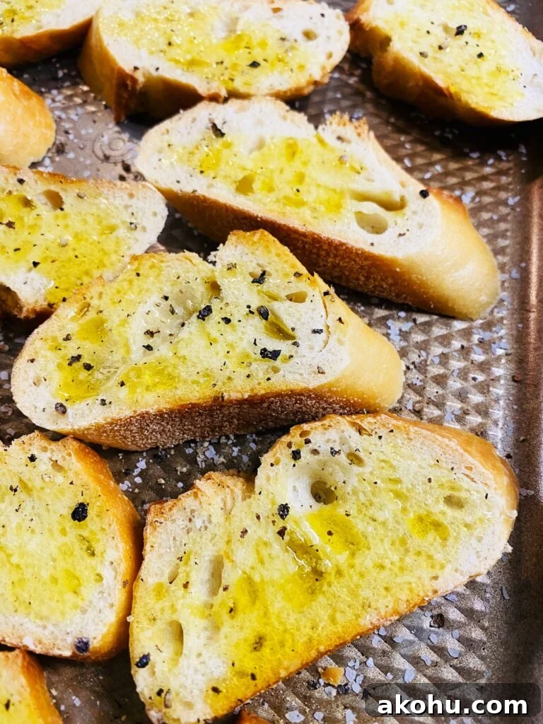 Spicy Pepper Jelly Goat Cheese Crostini Recipe 5 crostini before cooking