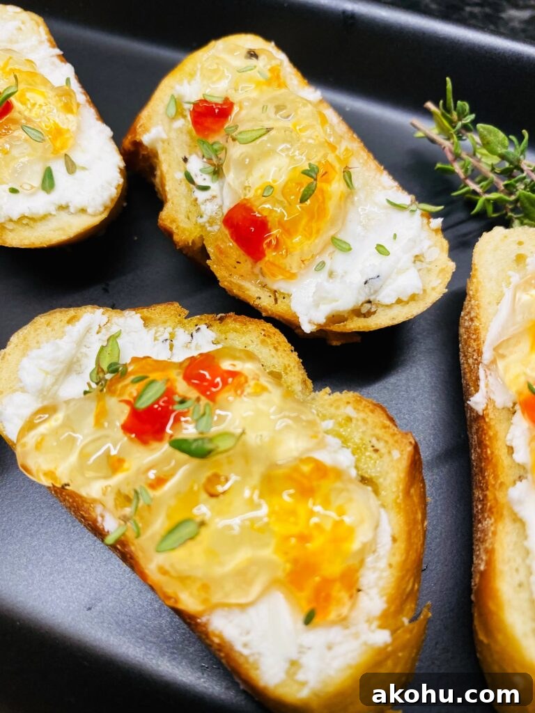 Spicy Pepper Jelly Goat Cheese Crostini Recipe 10 Pepper Jelly Goat Cheese Crostini