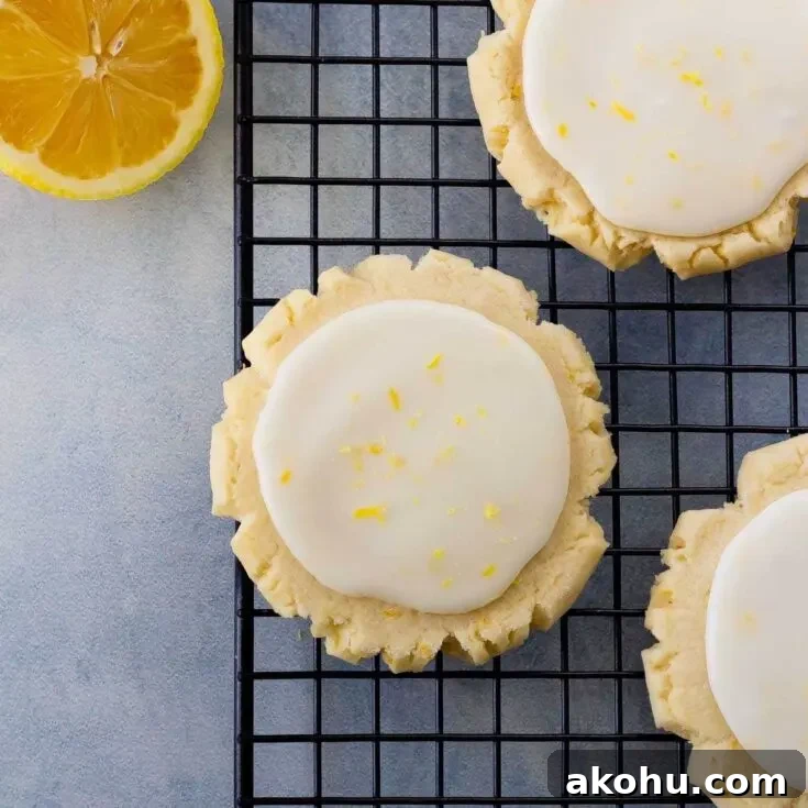 Soft lemon sugar cookies