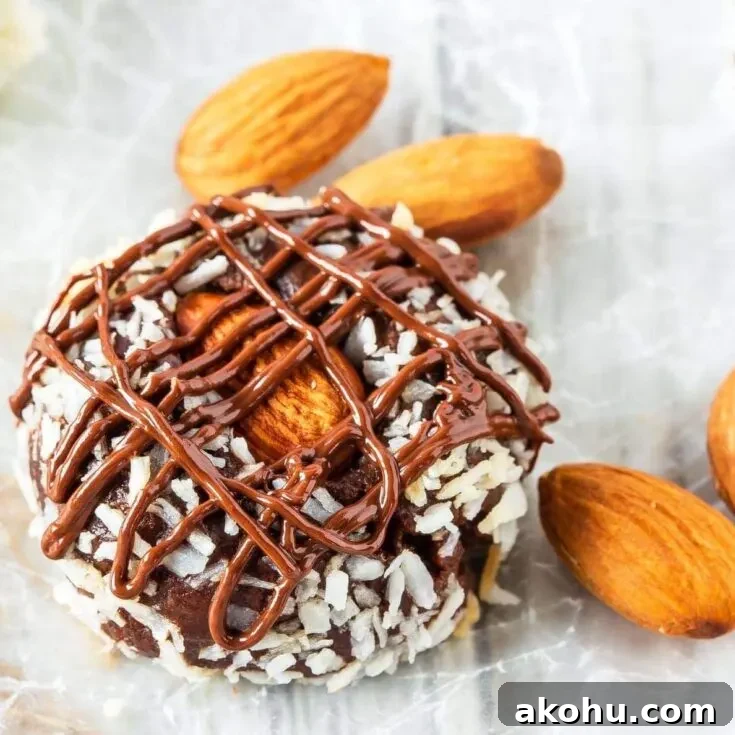 Almond Joy Thumbprint Cookies