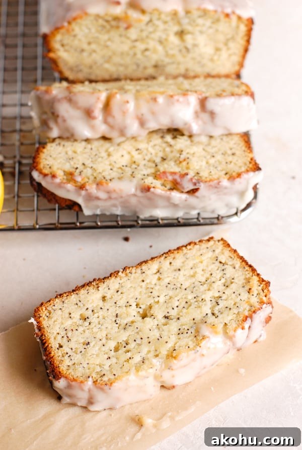 slice of lemon bread