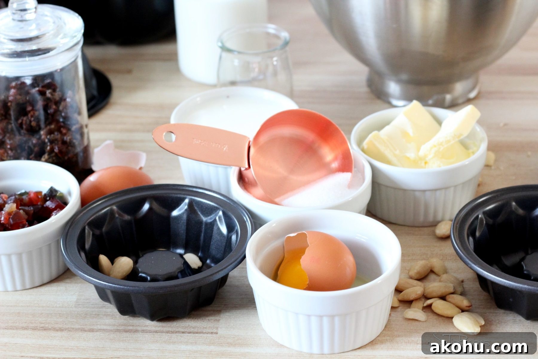 Ingredients for alsatian brioche kuglof 