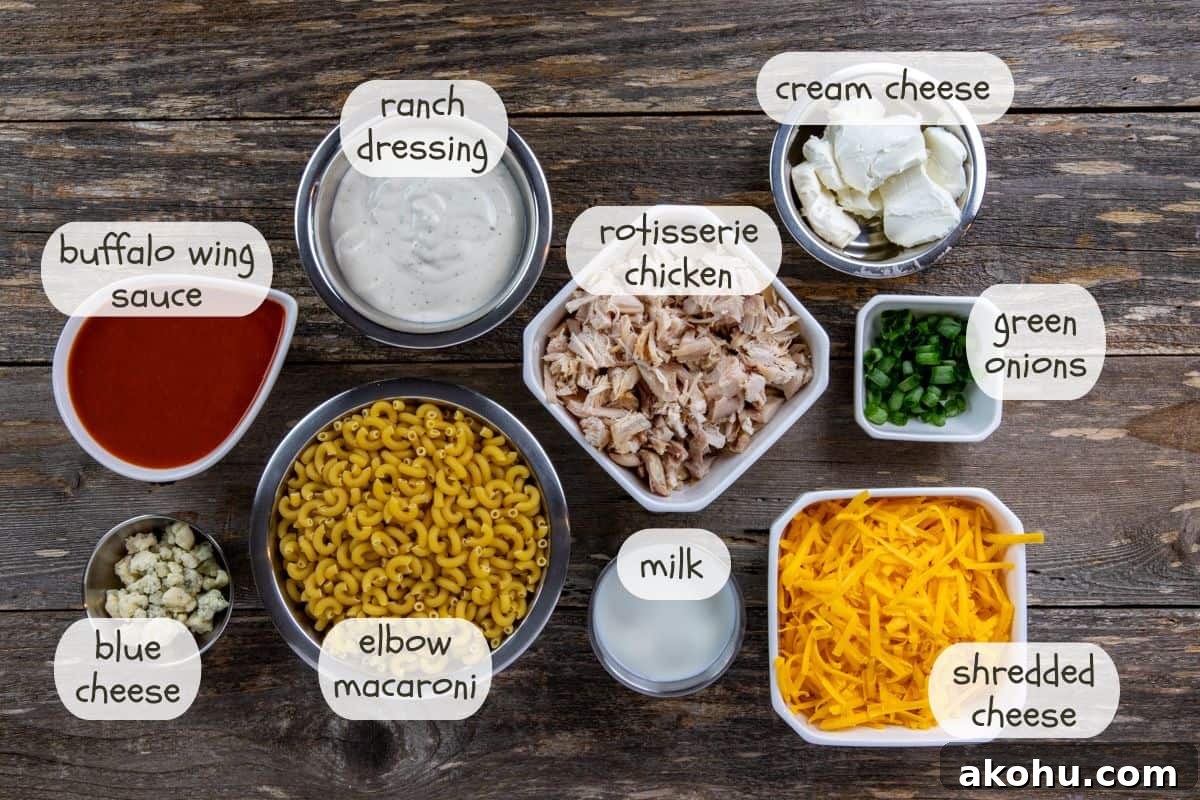 Ingredients measured out in individual containers.