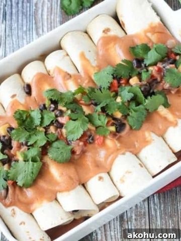 Black Bean Vegan Enchiladas