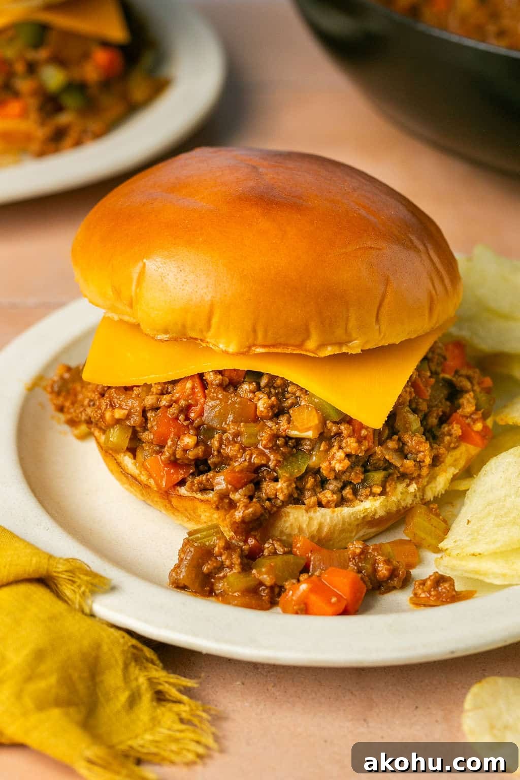 sloppy joe sandwiches on plate