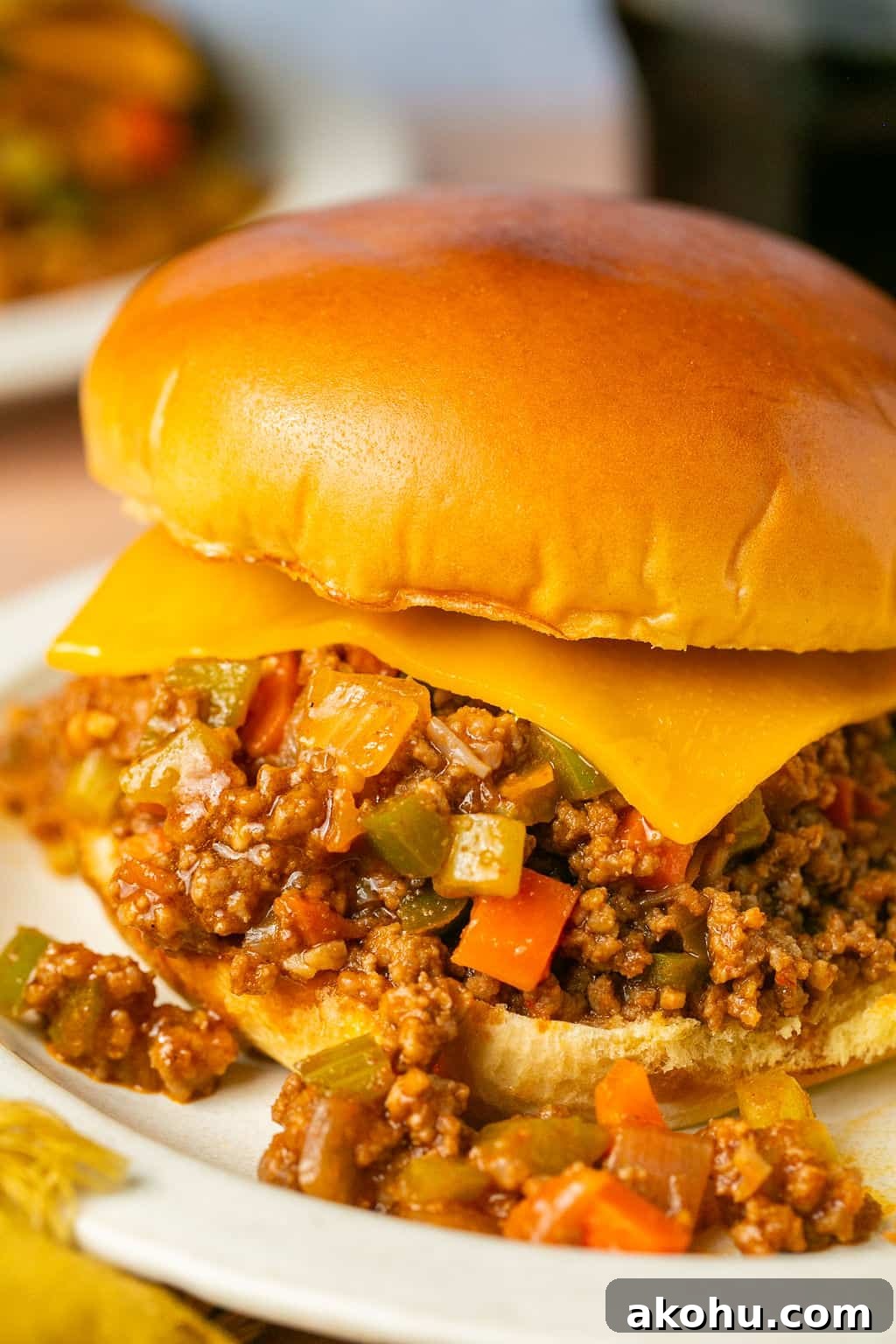 sloppy joe sandwiches on plate