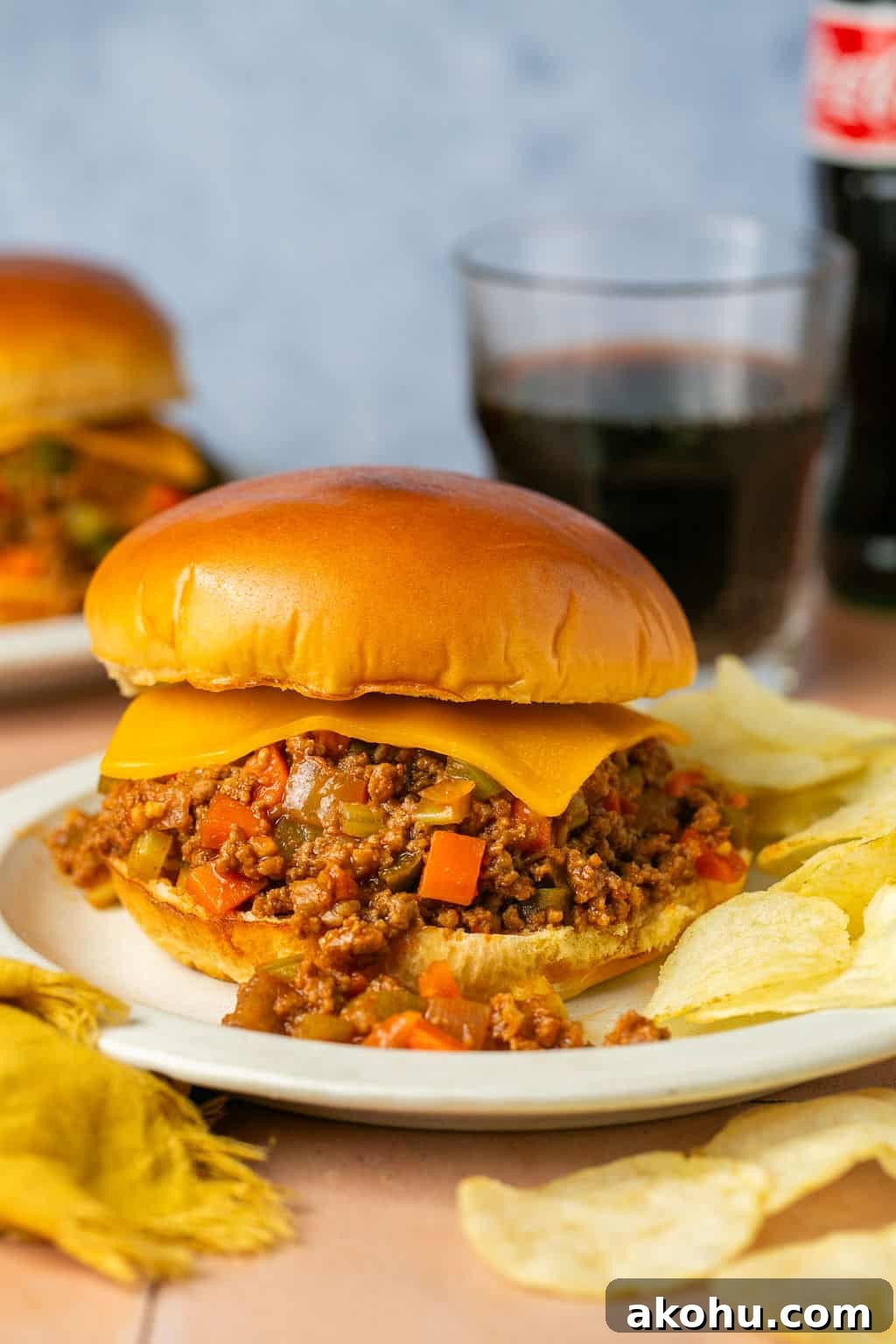 sloppy joe sandwiches on plate
