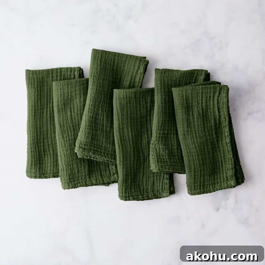 green napkins