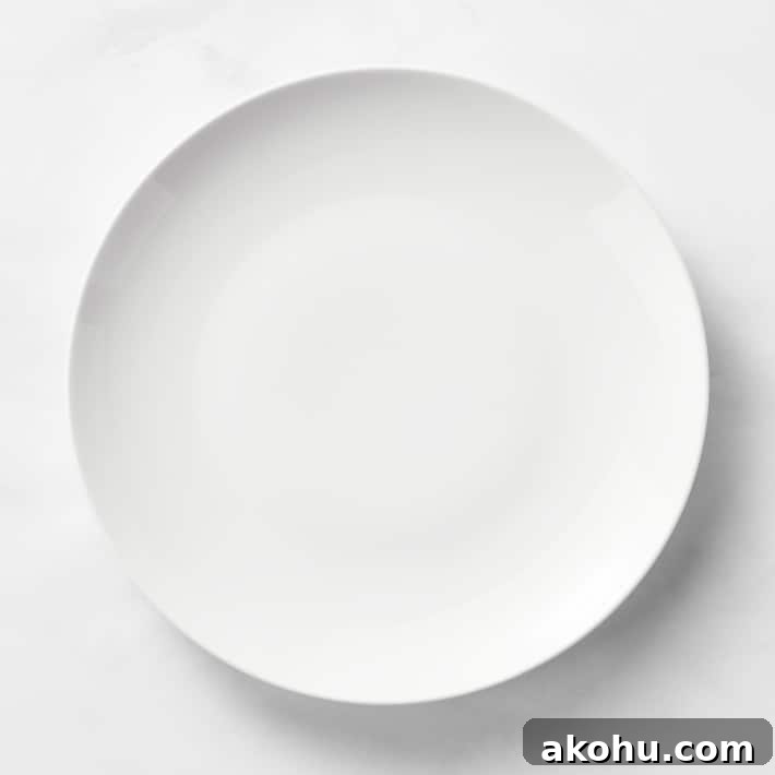 white plates from Williams Sonoma