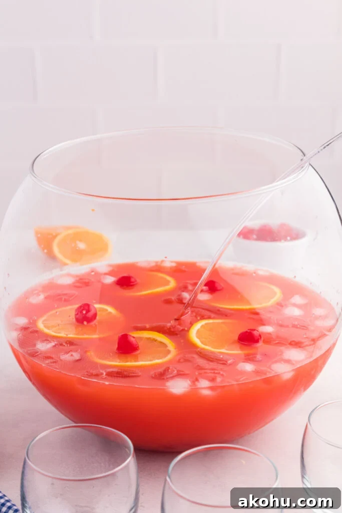 Shirley Temple Punch Recipe: Classic Fizzy Mocktail Guide 3 shirley temple punch in punch bowl