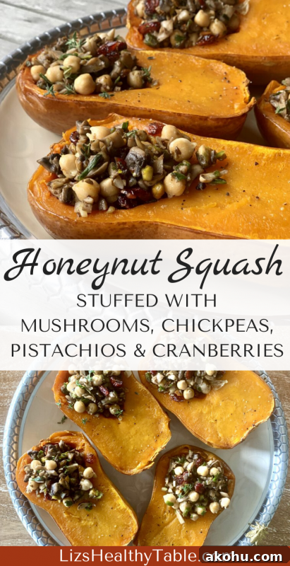 Honeynut Squash Stuffed with Mushrooms, Chickpeas, Pistachios & Cranberries 9 img 57918 9