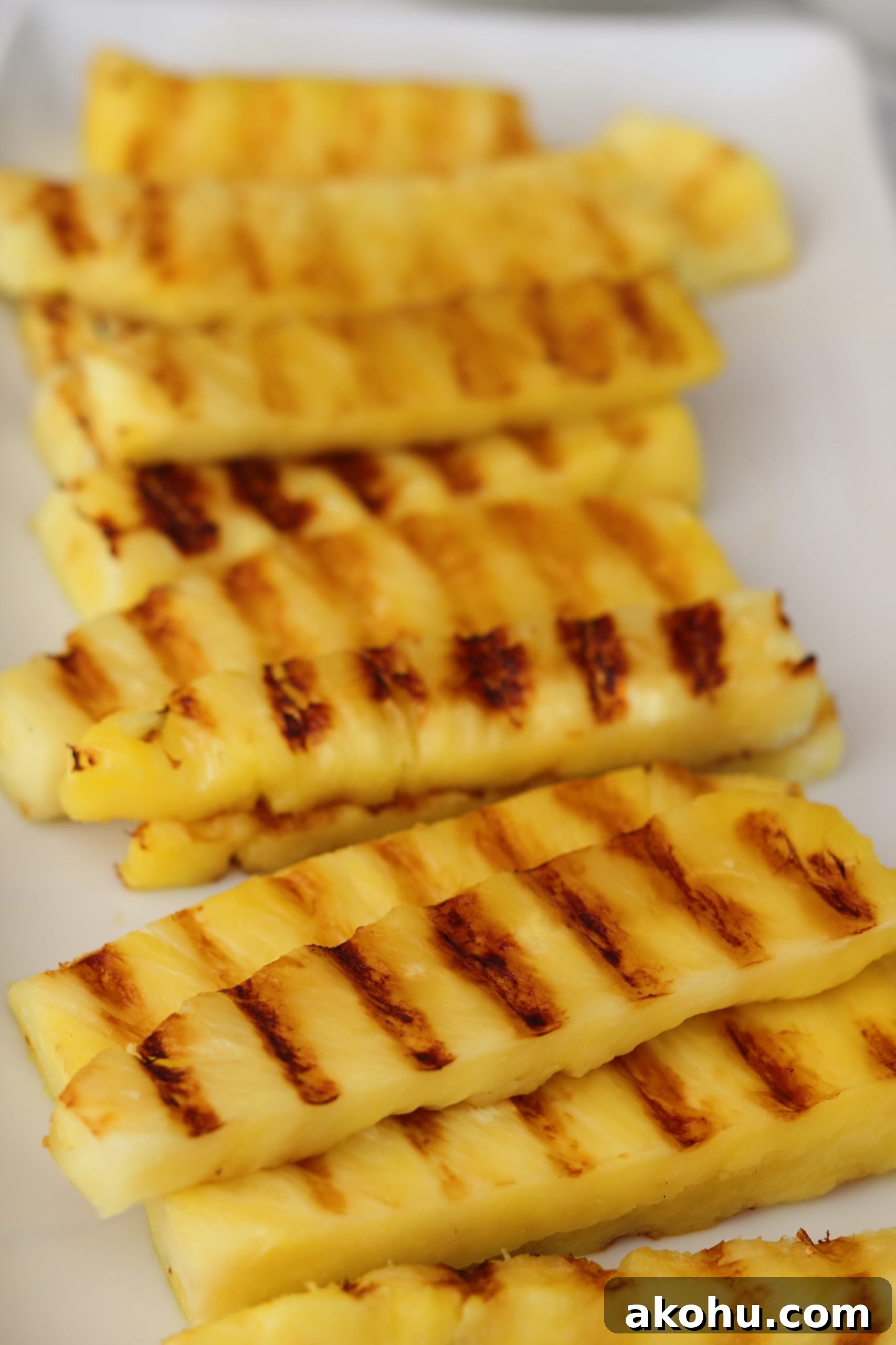 Grilled Steak with Pineapple Jalapeño Salsa Recipe 13 finished grilling pineapple