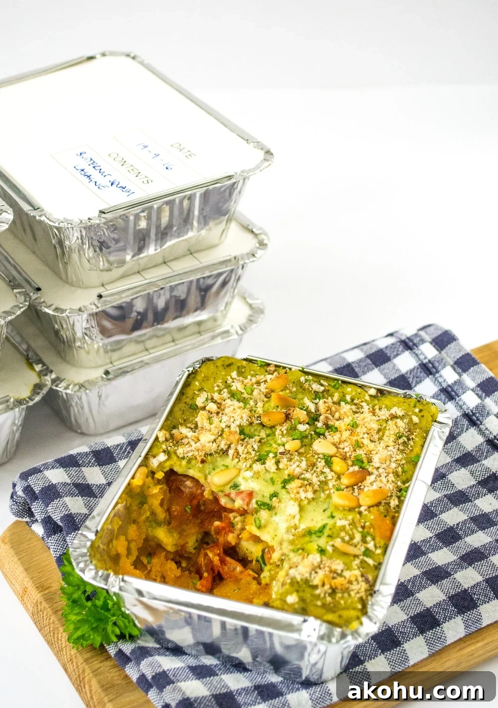 Roasted Squash Vegan Lasagne with Creamy Pesto 3 Roasted Squash & Creamy Pesto Vegan Lasagne
