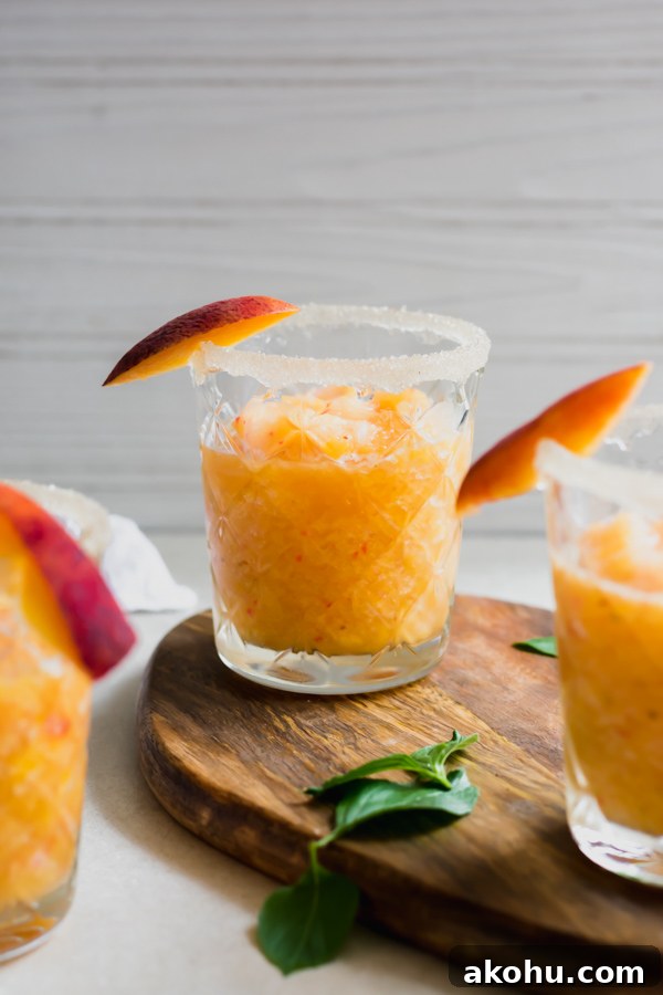 Strawberry Peach Wine Slushies