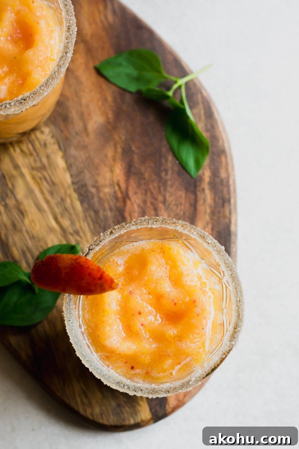 Strawberry Peach Wine Slushies
