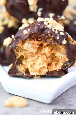 no bake peanut butter balls with rice cereal