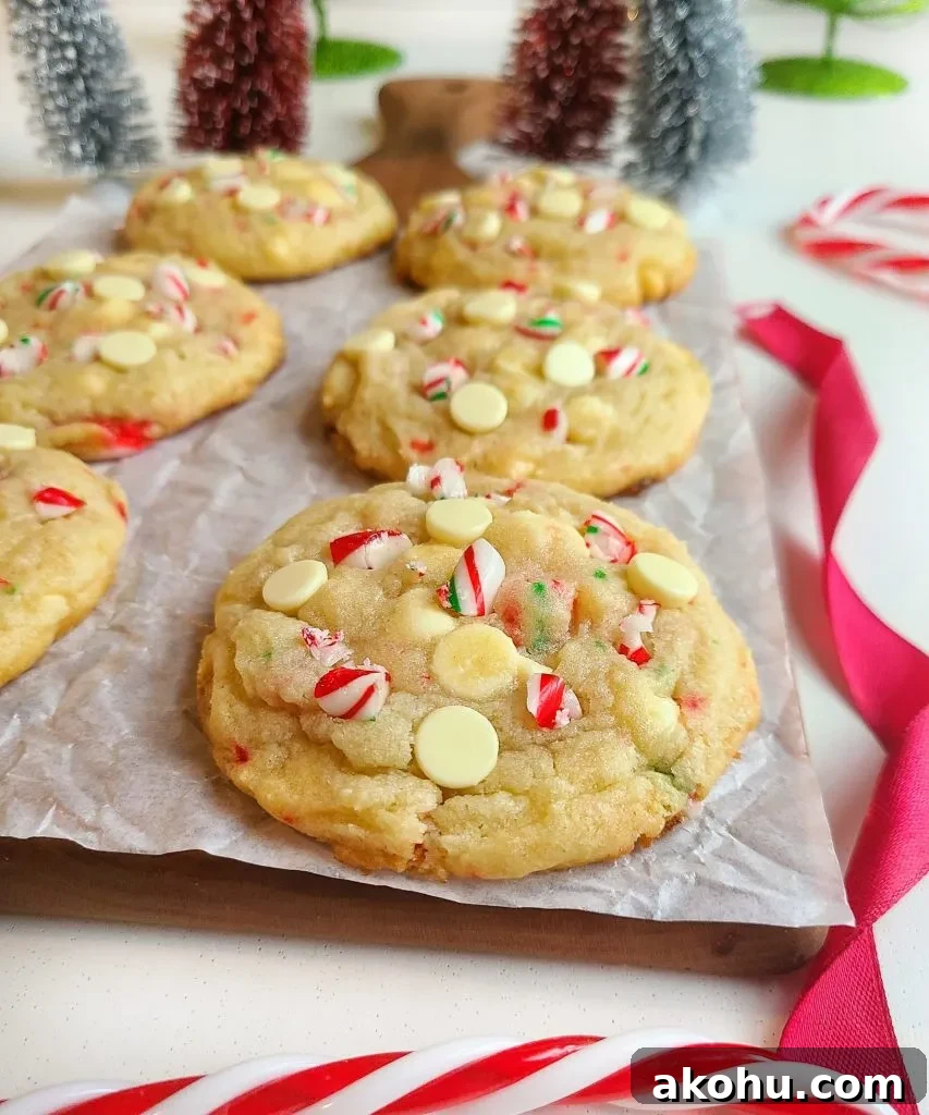 White Chocolate Candy Cane Cookies 
