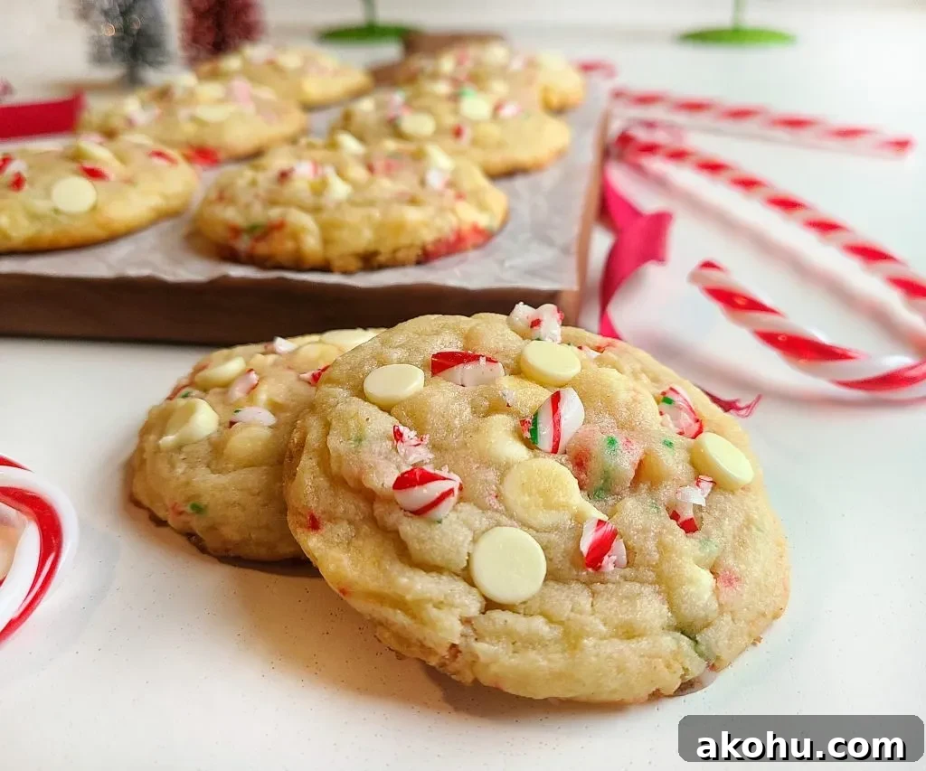 White Chocolate Candy Cane Cookies