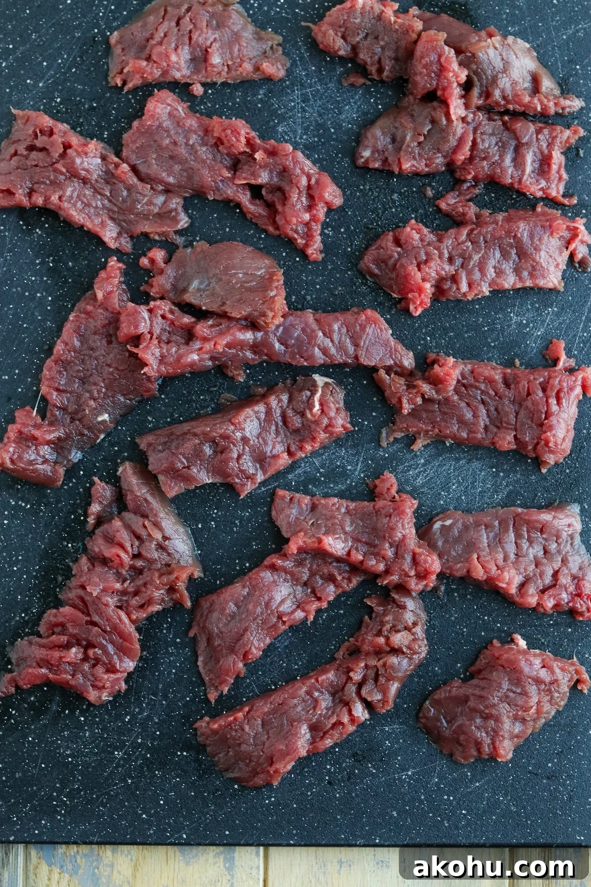 strips of venison cube steak