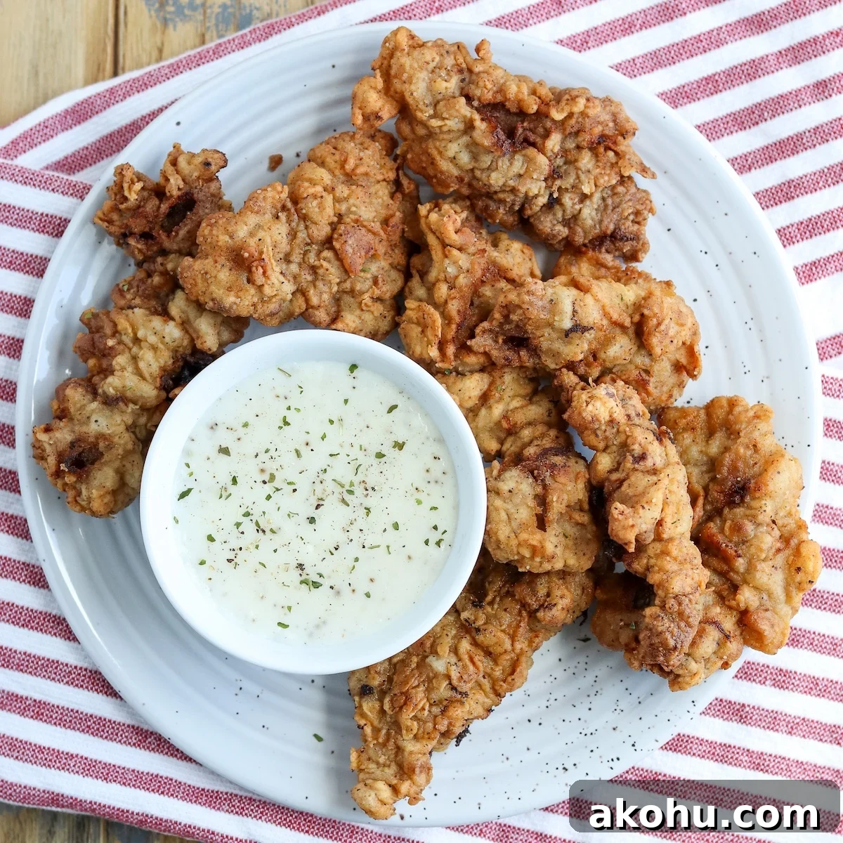 fried venison cubed steak