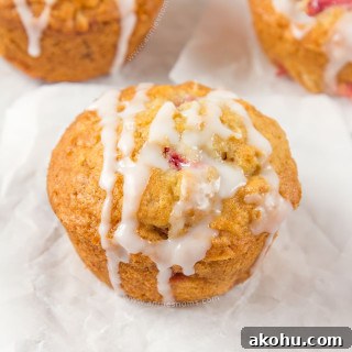 Strawberry and White Chocolate Oatmeal Muffins