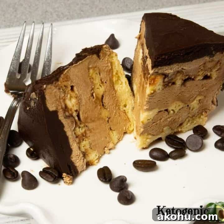 coffee crisp chaffle slices on plate