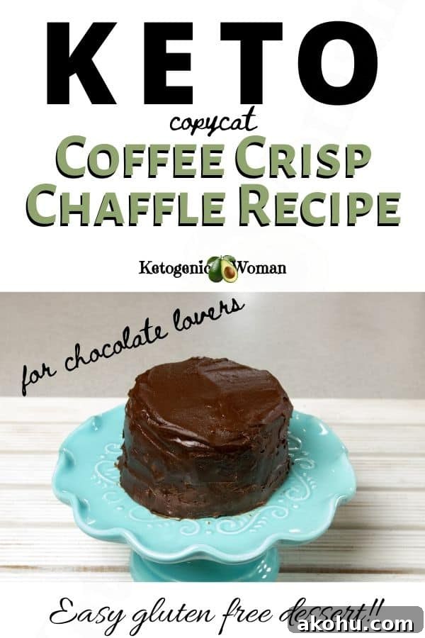 Keto Coffee Crisp Chaffle Dessert Recipe — Low-Carb Chocolate Wafer Treat 9 Keto copycat coffee crisp chaffle recipe for chocolate lovers.