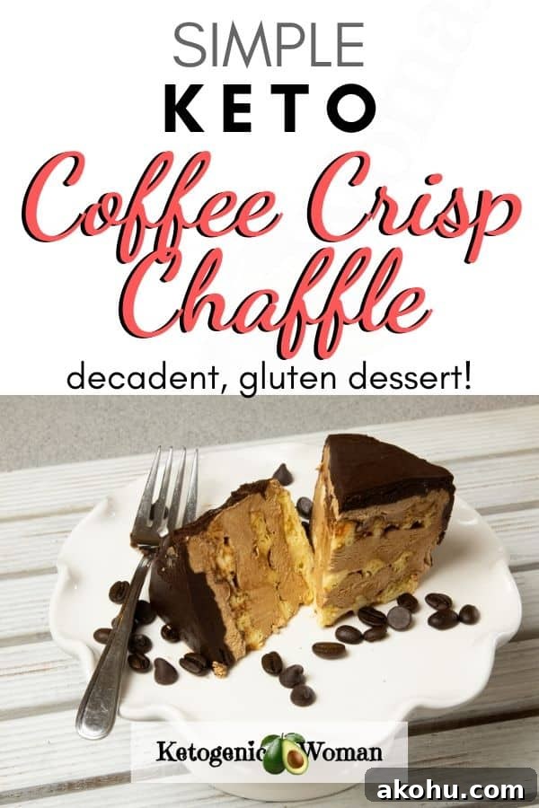 Keto Coffee Crisp Chaffle Dessert Recipe — Low-Carb Chocolate Wafer Treat 10 Keto Coffee Crisp Chaffle
