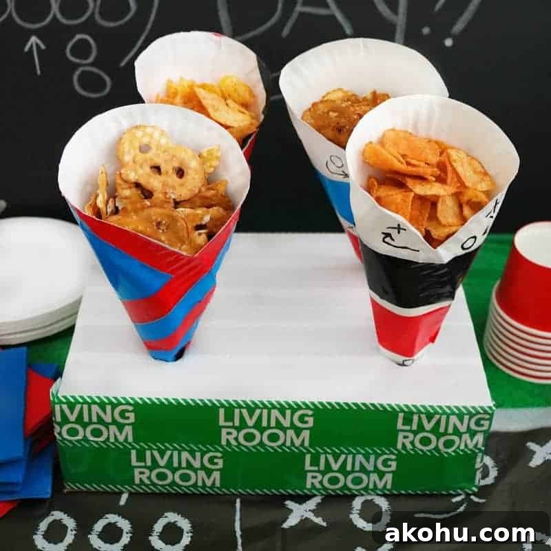 Game Day Snack Cups Made from Paper Plates: Simple DIY Tutorial 2 diy paper plate game day snack cups