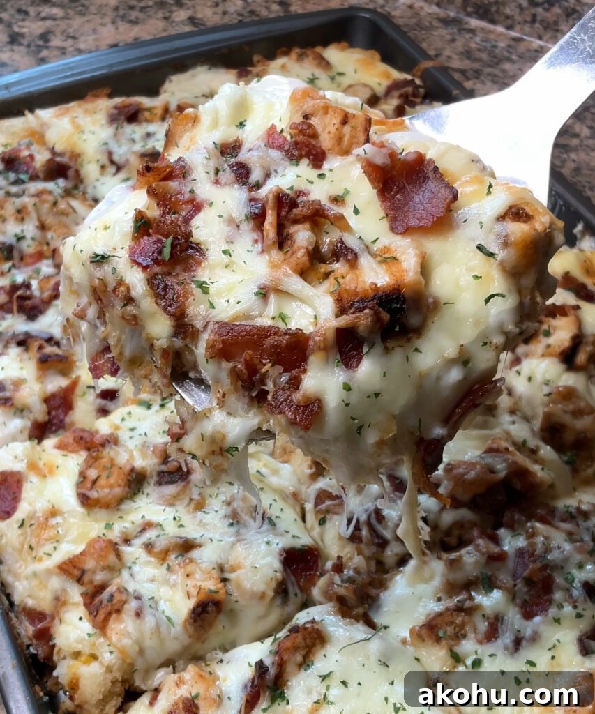 Chicken Bacon Alfredo Pizza on Cheddar Bay Biscuit Crust 2 Chicken Bacon Alfredo Pizza on Cheddar Bay Biscuit Crust