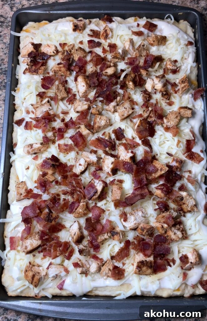Chicken Bacon Alfredo Pizza on Cheddar Bay Biscuit Crust 17 img 7222 16