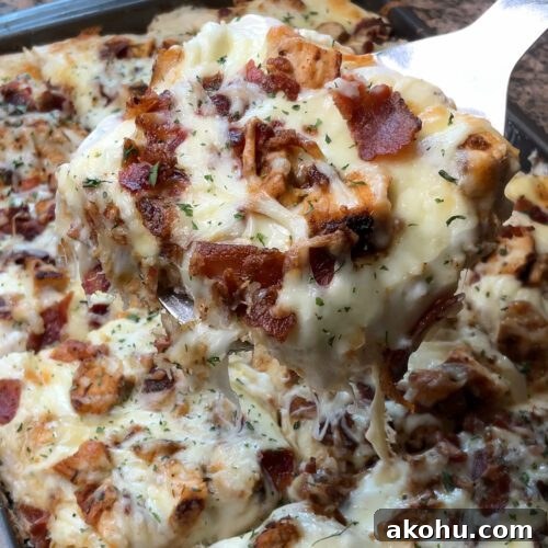 Chicken Bacon Alfredo Pizza on Cheddar Bay Biscuit Crust 22 Chicken Bacon Alfredo Pizza on Cheddar Bay Biscuit Crust