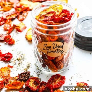 A small jar of sun dried tomatoes.