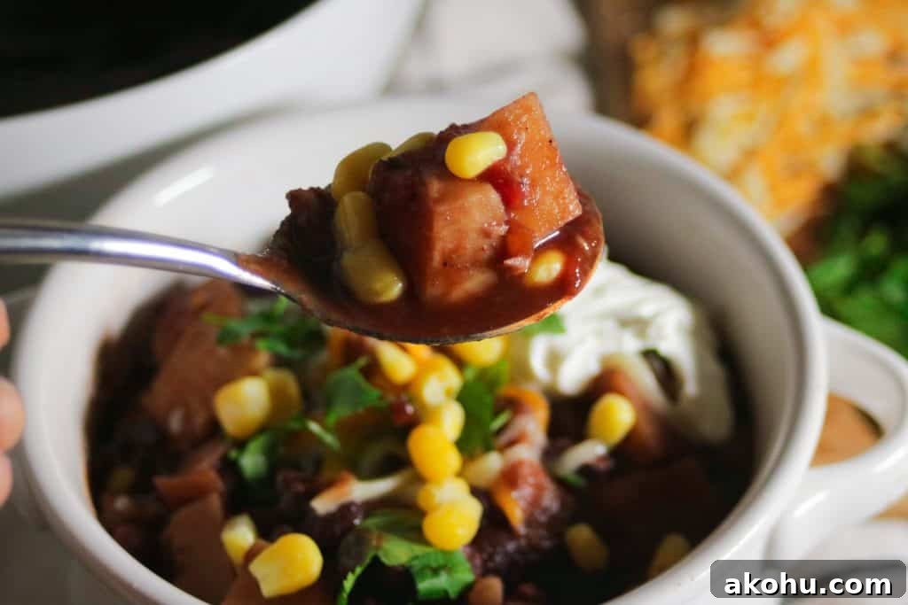 sweet potato chili in pot