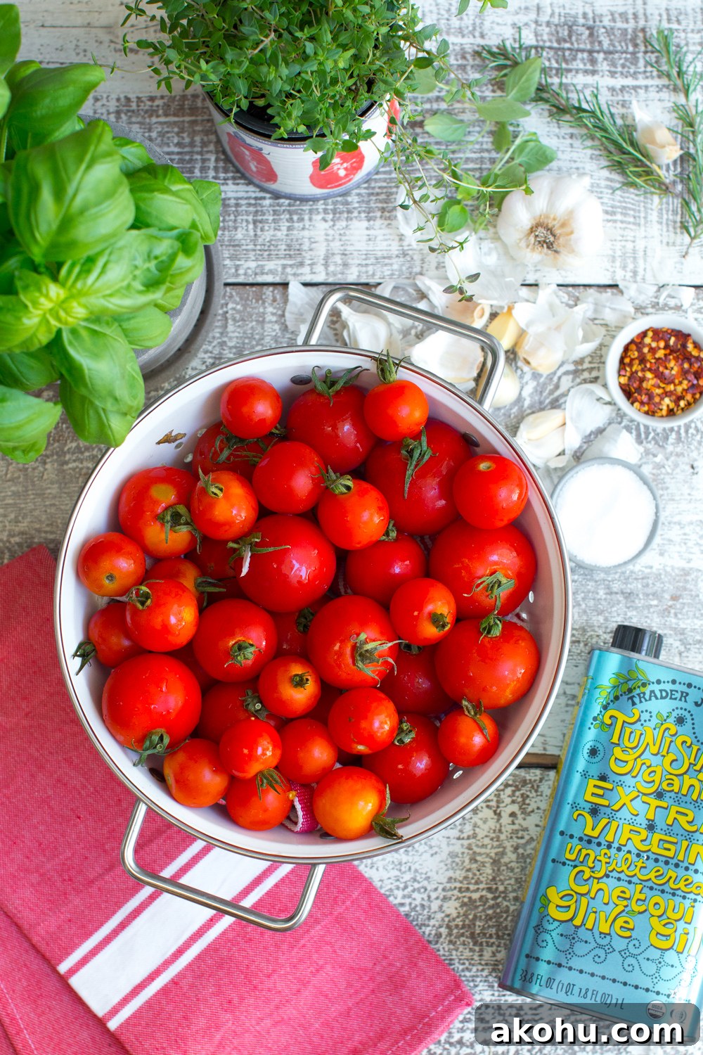 Tomato Confit ingredients