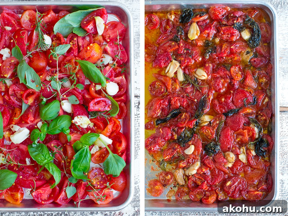 Tomato Confit - Pre Bake/Post Bake.