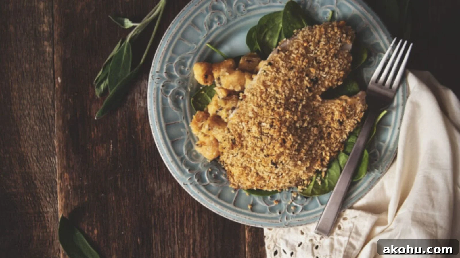 Tilapia baked with chipotle seasoning and browned edges.
