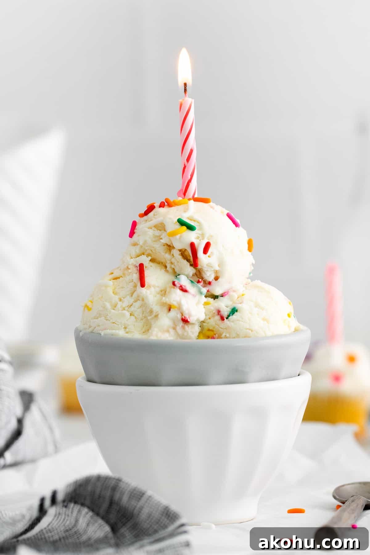 No Churn Birthday Cake Ice Cream