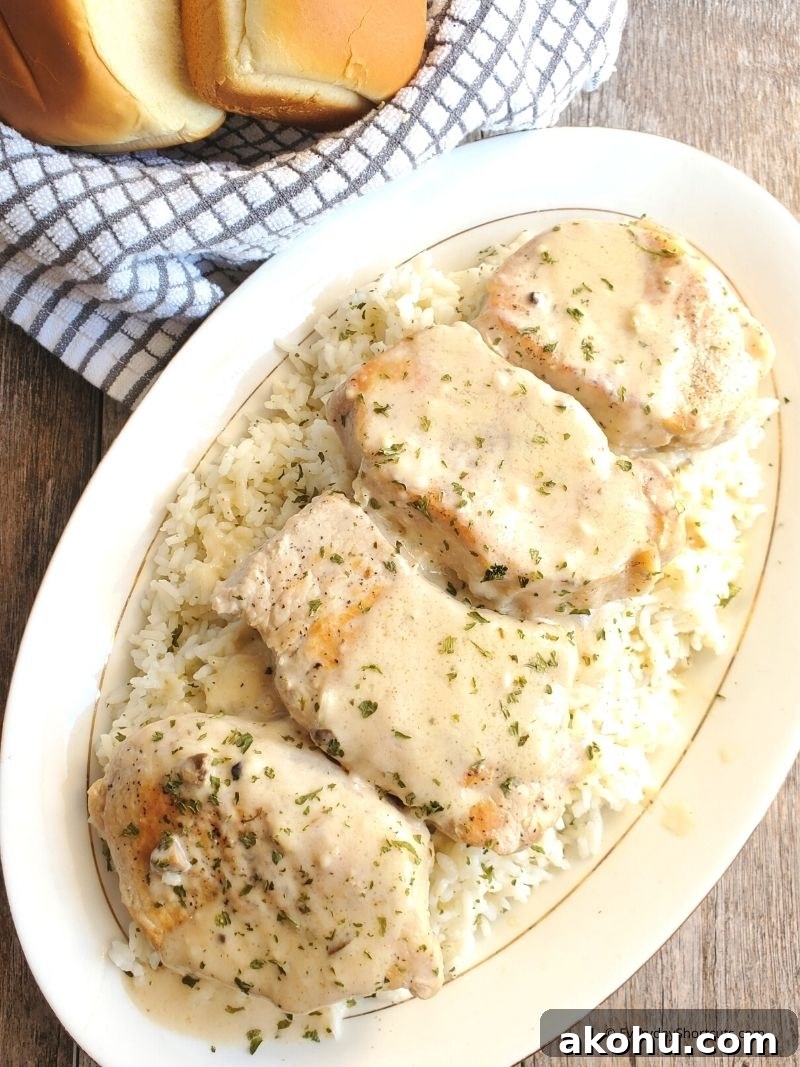 ranch pork chops and ranch rice