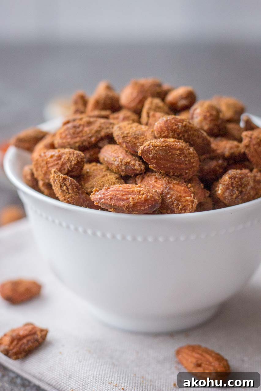 Spicy Cinnamon Roasted Almonds