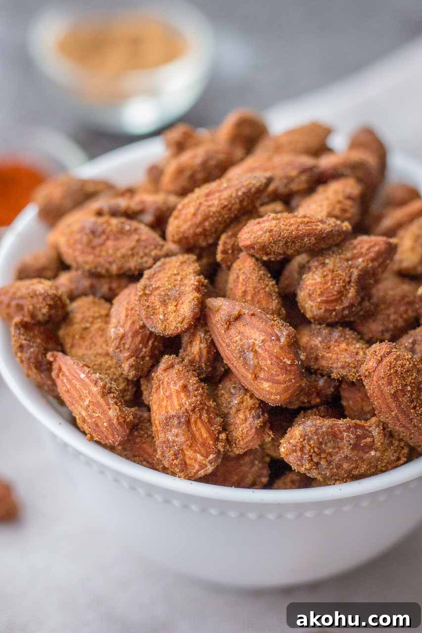 Spicy Cinnamon Roasted Almonds